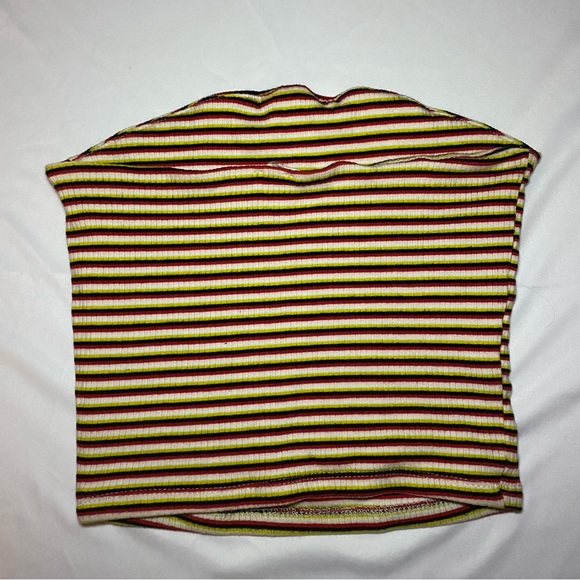 Colourful Striped Ribbed Tube Top - Picture 2 of 3